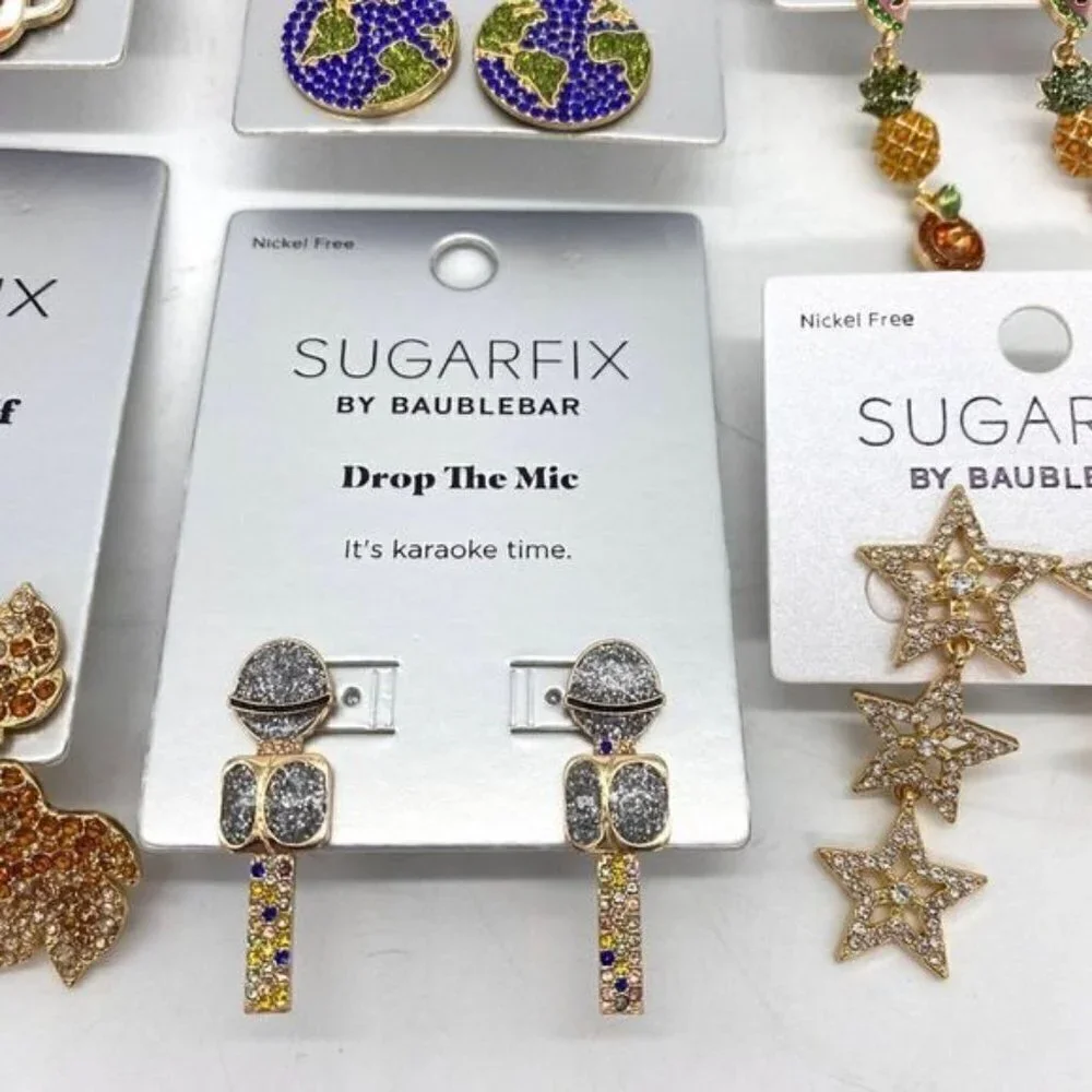Sugarfix By Baublebar 9 Piece Earrings Lot New
